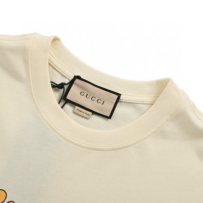 Gucci White T-Shirt with Dragon Graphic