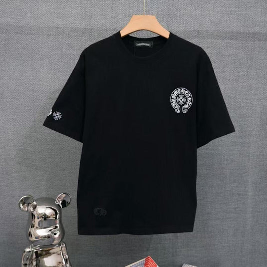 Chrome Hearts Classic Crewneck T-Shirt in Black/White Multicolor