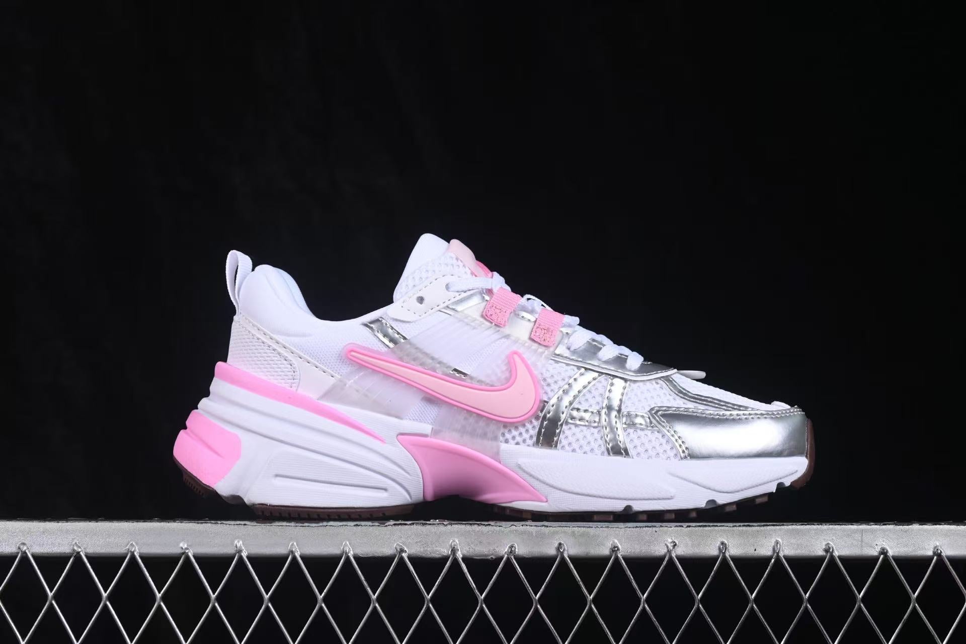 Nike V2K Run "Pink Foam/Photon Dust/White" – Retro Futurism