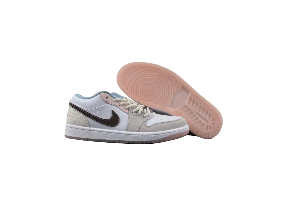 Air Jordan 1 Low "White/Grey/Pink"