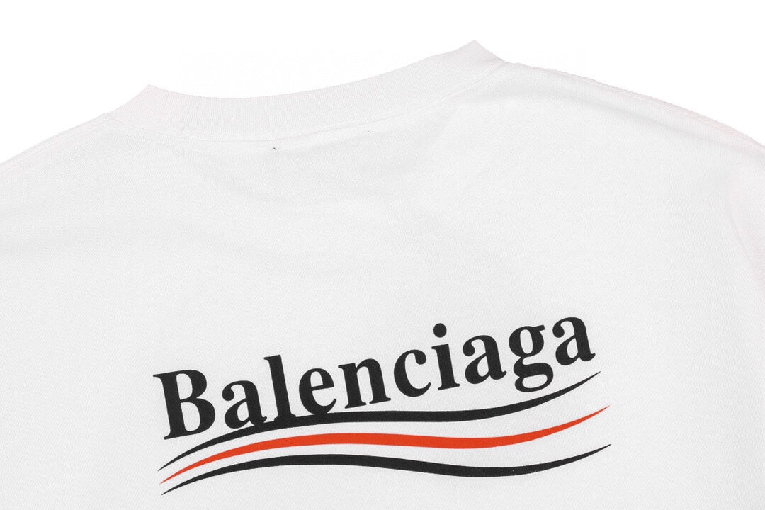 Ba*len*cia*ga wave logo t-shirt (white)