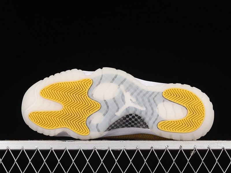 AIR JORDAN 11 LOW YELLOW SNAKESKIN WHITE - Prime Reps