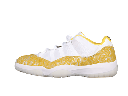 AIR JORDAN 11 LOW YELLOW SNAKESKIN WHITE - Prime Reps