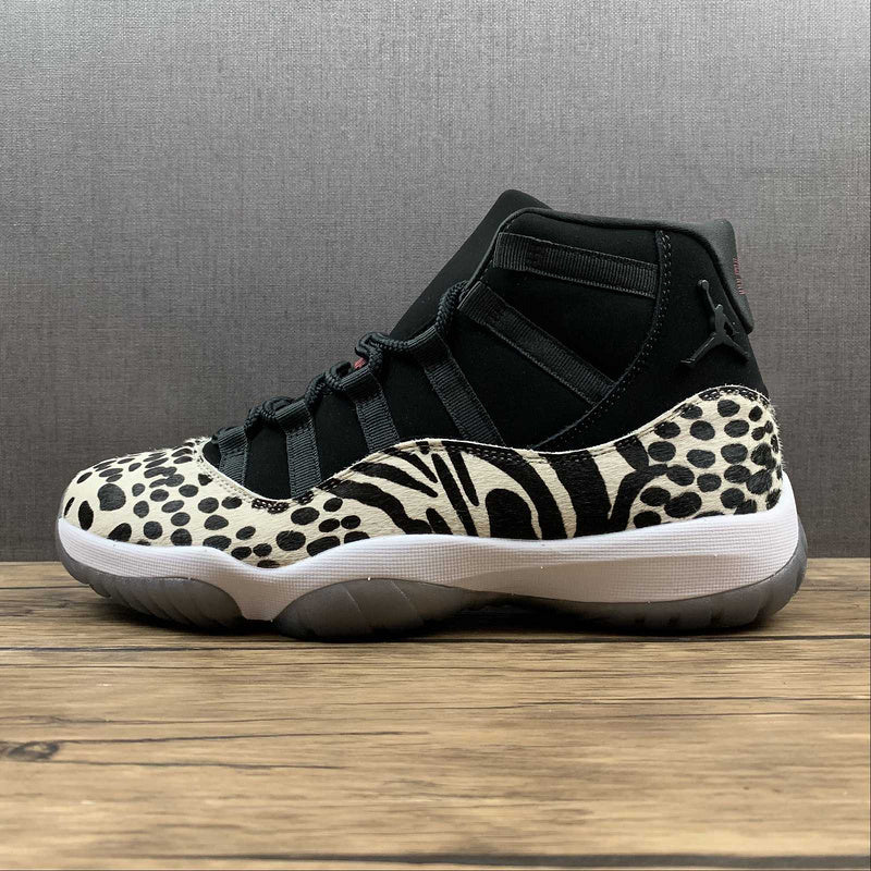 AIR JORDAN 11 RETRO ANIMAL INSTINCT BLACK/RED - SAIL - WHITE - Prime Reps