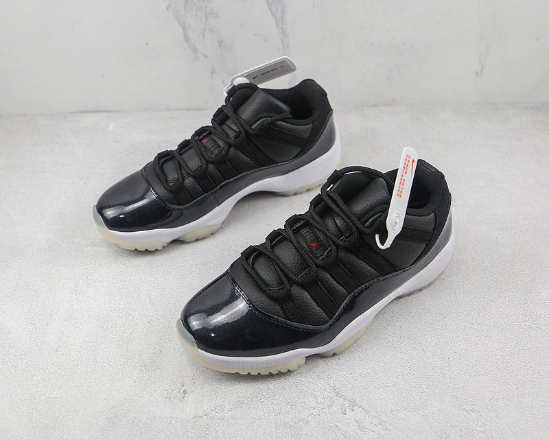 AIR JORDAN 11 RETRO LOW 72 - 10 BLACK/GYM RED/WHITE/SAIL - Prime Reps