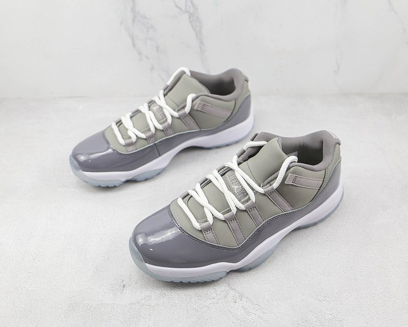 AIR JORDAN 11 RETRO LOW BG MEDIUM GREY/WHITE - GUNSMOKE - Prime Reps