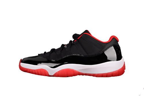 AIR JORDAN 11 RETRO LOW BRED BLACK/TRUE RED/WHITE - Prime Reps