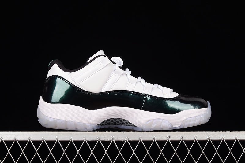 AIR JORDAN 11 RETRO LOW EMERALD WHITE/EMERALD RISE - BLACK - Prime Reps