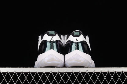 AIR JORDAN 11 RETRO LOW EMERALD WHITE/EMERALD RISE - BLACK - Prime Reps