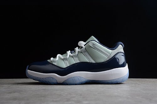 AIR JORDAN 11 RETRO LOW GEORGETOWN GREY MIST/WHITE - MIDNIGHT NAVY - Prime Reps