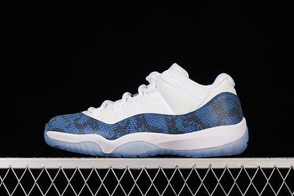 AIR JORDAN 11 RETRO LOW NAVY SNAKESKIN 2019 WHITE/BLACK - Prime Reps