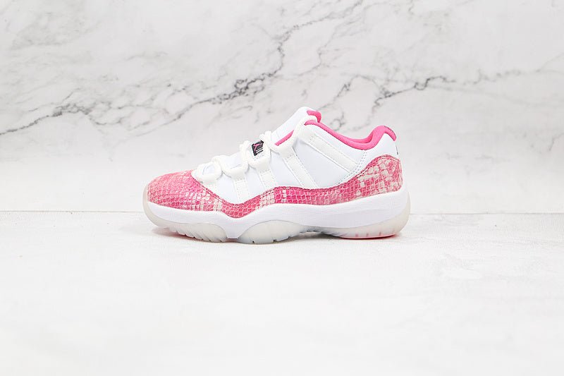 AIR JORDAN 11 RETRO LOW PINK SNAKESKIN WHITE/WATERMELON/BLACK - Prime Reps