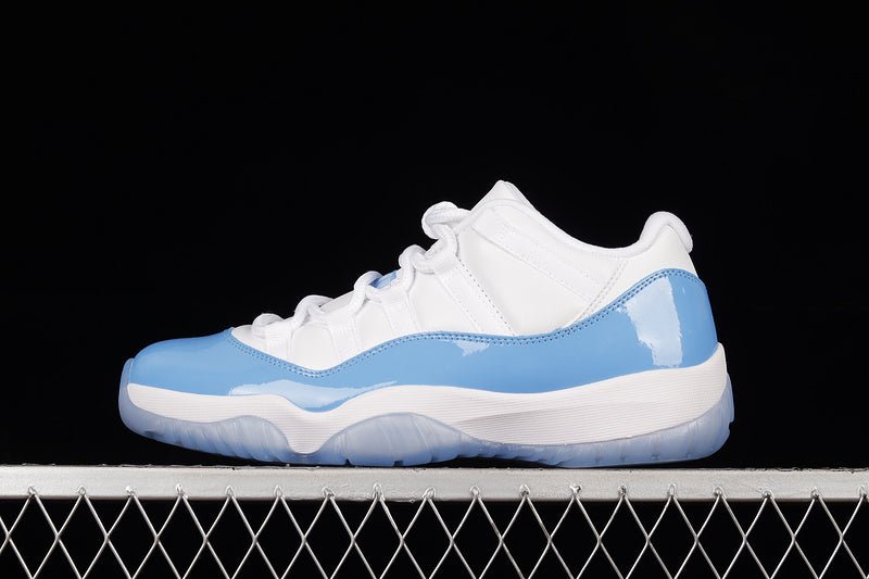 AIR JORDAN 11 RETRO LOW UNC WHITE/WHITE/UNIVERSITY BLUE - Prime Reps