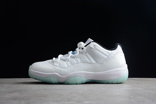 AIR JORDAN 11 RETRO LOW WHITE/WHITE/BLACK/LEGEND BLUE - Prime Reps