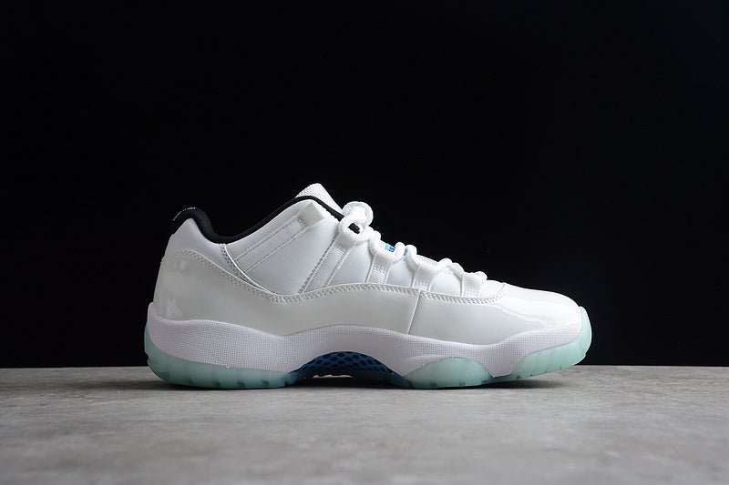 AIR JORDAN 11 RETRO LOW WHITE/WHITE/BLACK/LEGEND BLUE - Prime Reps