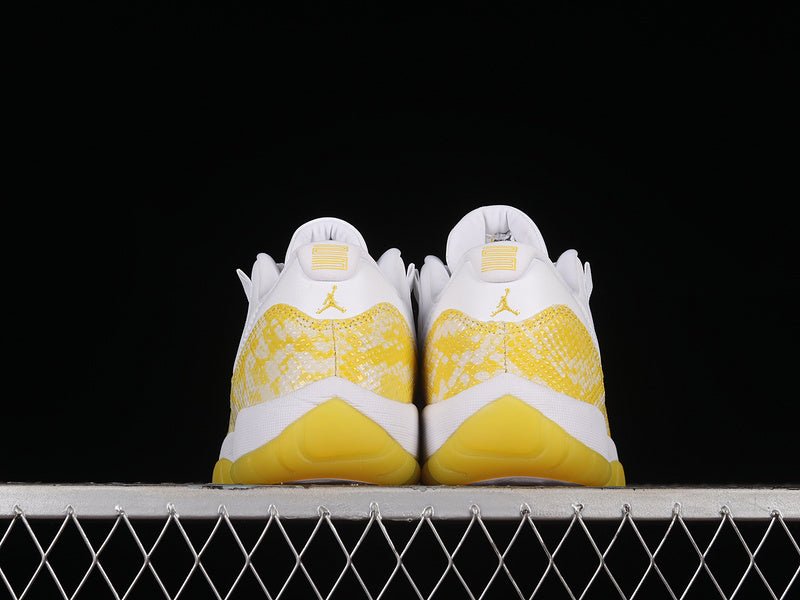 AIR JORDAN 11 RETRO LOW YELLOW SNAKESKIN WHITE - Prime Reps