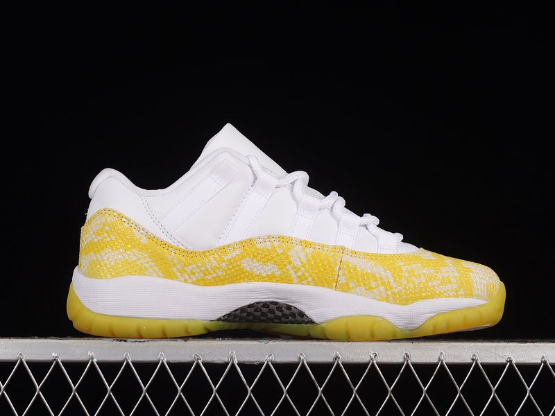 AIR JORDAN 11 RETRO LOW YELLOW SNAKESKIN WHITE - Prime Reps