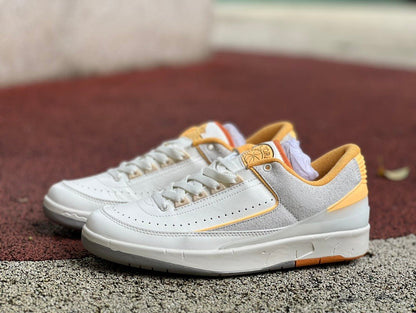 Air Jordan 2 Low Grey/White/Orange - Prime Reps