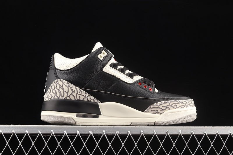 AIR JORDAN 3 DESERT CEMENT BLACK/RUSH ORANGE - FOSSIL STONE - SAIL - Prime Reps