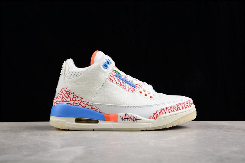 AIR JORDAN 3 MR TRIPLE DOUBLE PE WHITE/RED/BLUE - Prime Reps