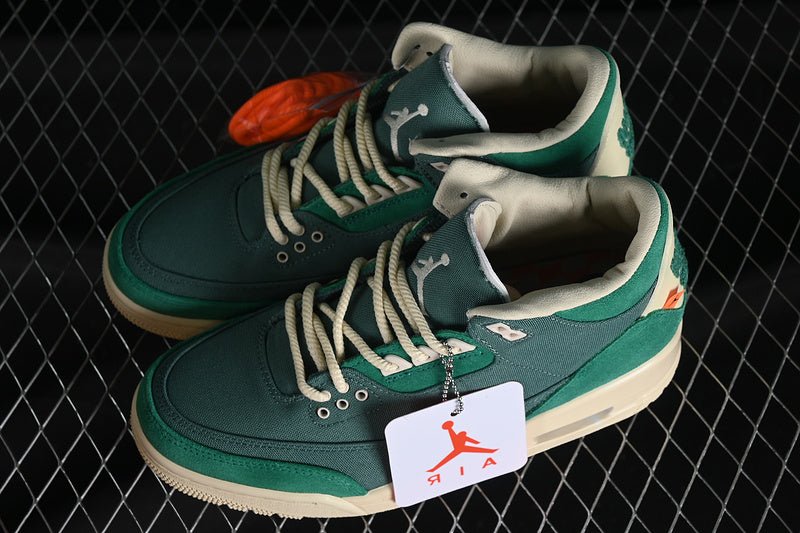 AIR JORDAN 3 RETRO BICOASTAL/BLACK/MALACHITE/FOSSIL - Prime Reps