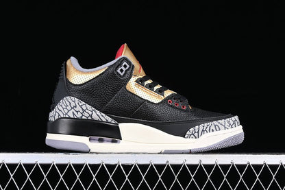 AIR JORDAN 3 RETRO BLACK/FIRE RED/METALLIC GOLD/CEMENT GREY - Prime Reps