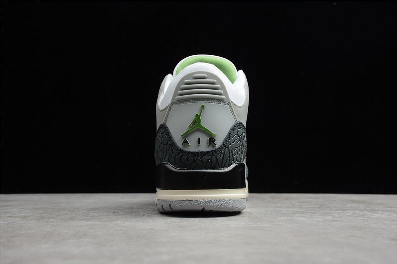 AIR JORDAN 3 RETRO CHLOROPHYLL LIGHT SMOKE GREY/CHLOROPHYLL/BLACK - WHITE - SAIL - Prime Reps