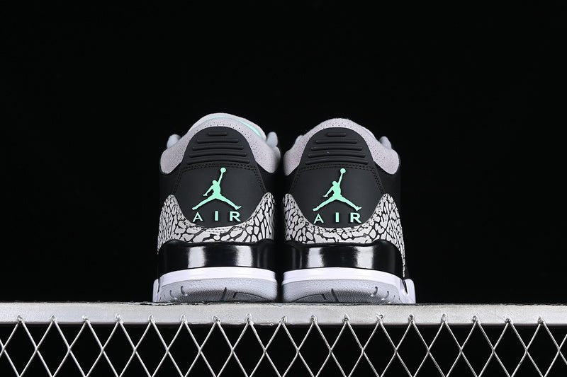 AIR JORDAN 3 RETRO GREEN GLOW BLACK/GREEN GLOW/WOLF GREY/WHITE - Prime Reps