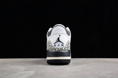 AIR JORDAN 3 RETRO GS WHITE/BLACK/IRON/LIGHT ASH GREY/SAIL/CEMENT GREY - Prime Reps