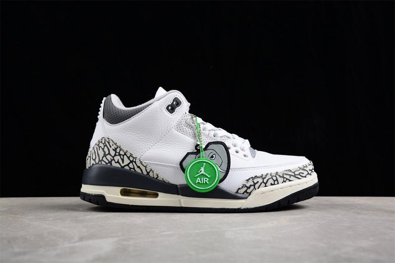 AIR JORDAN 3 RETRO GS WHITE/BLACK/IRON/LIGHT ASH GREY/SAIL/CEMENT GREY - Prime Reps