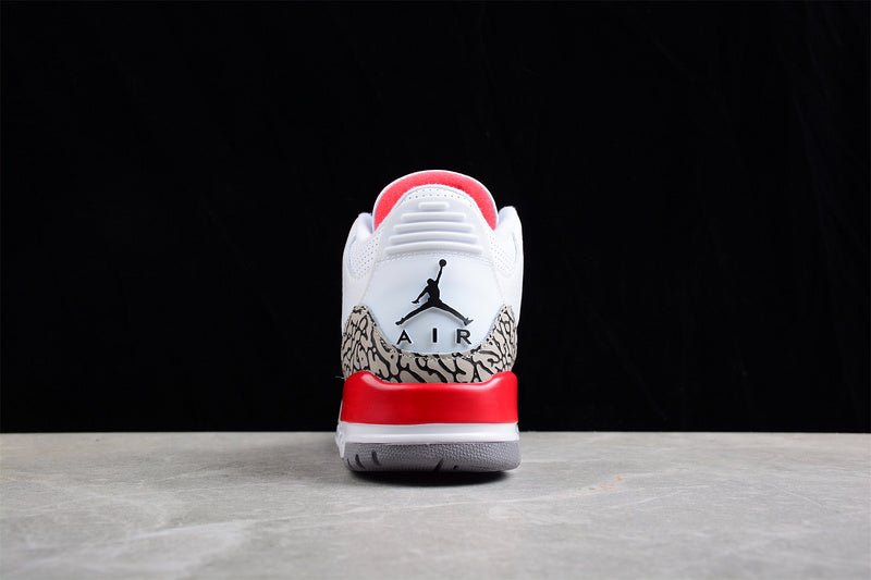 AIR JORDAN 3 RETRO HALL OF FAME WHITE/CEMENT GREY - BLACK - FIRE RED - Prime Reps