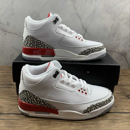 AIR JORDAN 3 RETRO HALL OF FAME WHITE/CEMENT GREY - BLACK - FIRE RED - Prime Reps