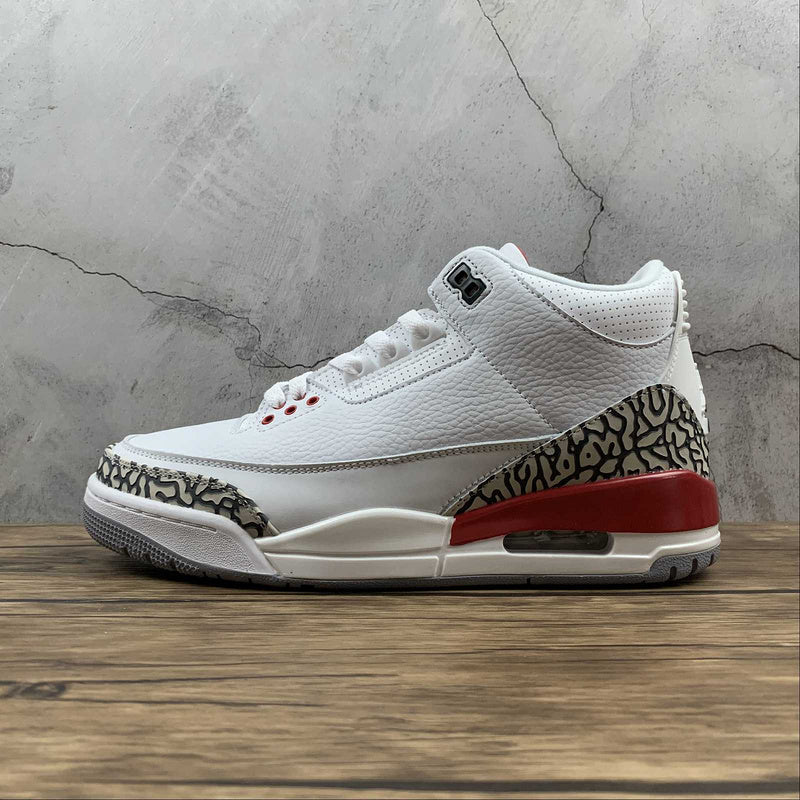 AIR JORDAN 3 RETRO HALL OF FAME WHITE/CEMENT GREY - BLACK - FIRE RED - Prime Reps