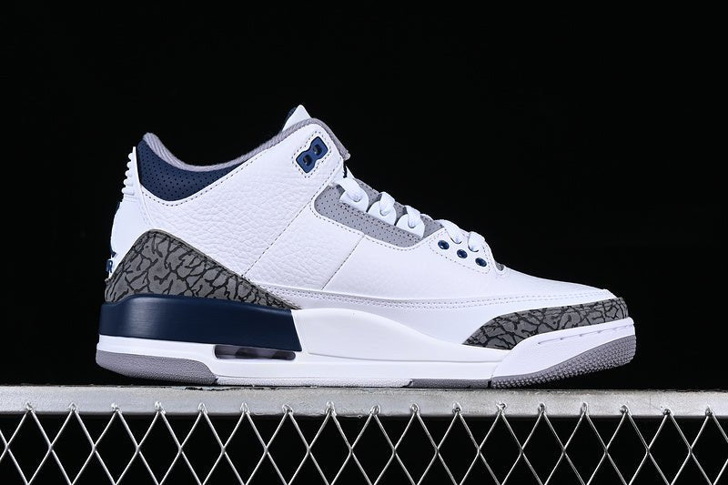 AIR JORDAN 3 RETRO MIDNIGHT NAVY WHITE/BLACK/GREY/BLUE - Prime Reps