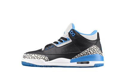 AIR JORDAN 3 RETRO SPORT BLUE - WOLF GREY/BLACK - Prime Reps