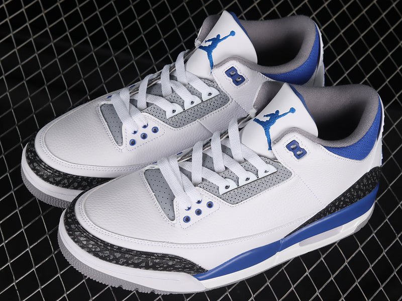 AIR JORDAN 3 RETRO WHITE/BLACK/CEMENT GREY/RACER BLUE - Prime Reps