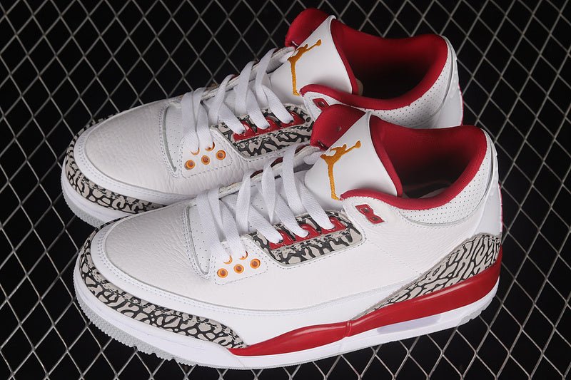 AIR JORDAN 3 RETRO WHITE/LIGHT CURRY/CARDINAL RED/CEMENT GREY - Prime Reps