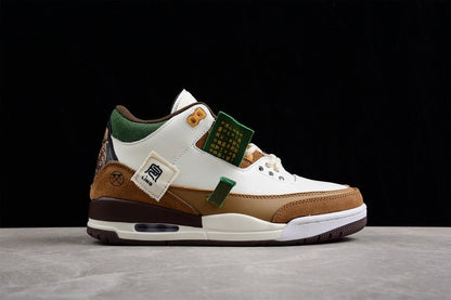 AIR JORDAN 3 SE WHITE/DARK BROWN - GREEN - Prime Reps