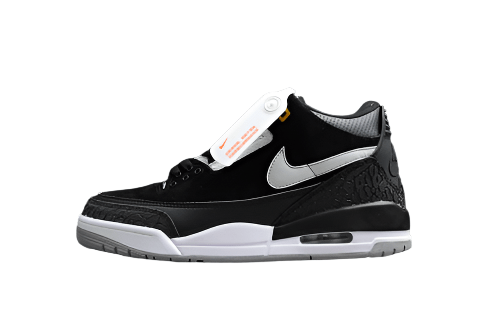 AIR JORDAN 3 TINKER BLACK/CEMENT GREY - METALLIC GOLD - Prime Reps