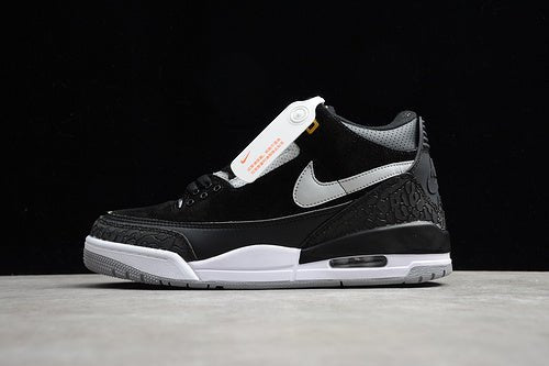 AIR JORDAN 3 TINKER BLACK/CEMENT GREY - METALLIC GOLD - Prime Reps