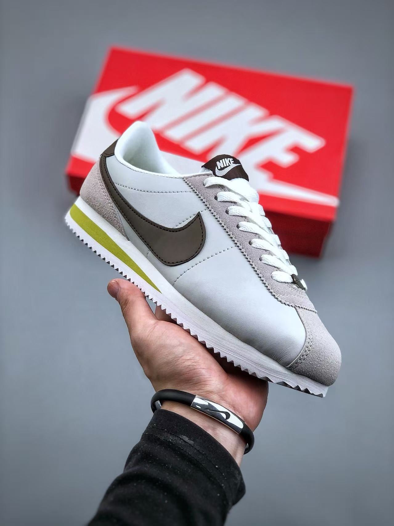 Nike Cortez in Grey/Brown: Desert Classic