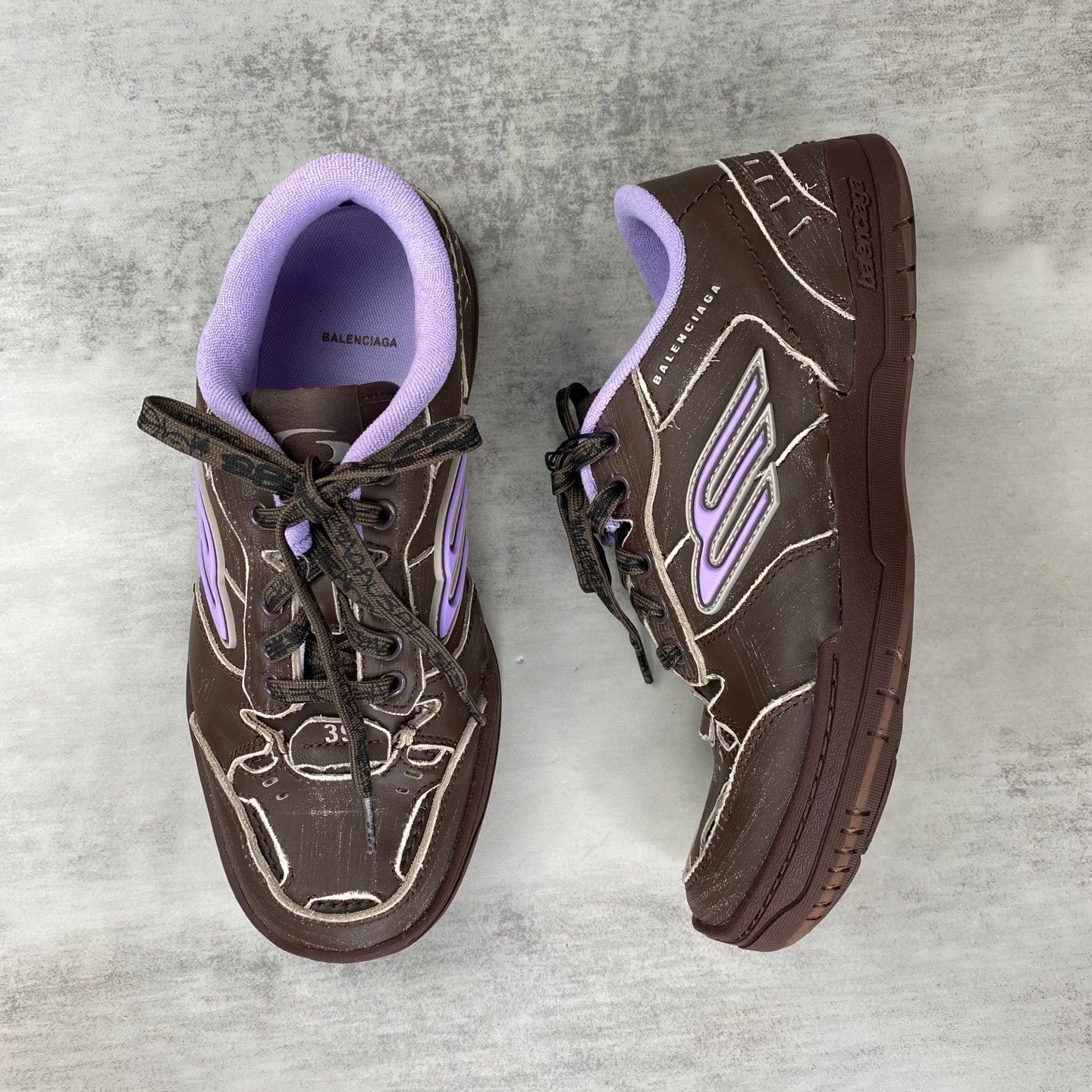 Balenciaga Hamp tons Sneaker in Coffee Brown: Earth-Toned Architecture