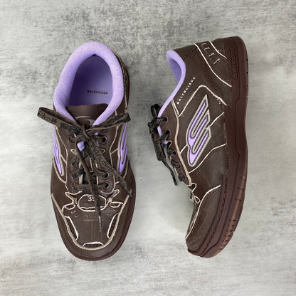Balenciaga Hamp tons Sneaker in Coffee Brown: Earth-Toned Architecture