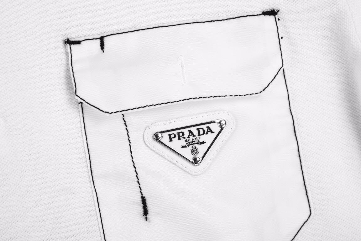 Pra*a "pocket detail" polo shirt