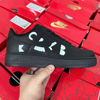 COMME des GARÇONS x Nike Air Force 1 Low 'Black' – Avant-Garde Minimalism