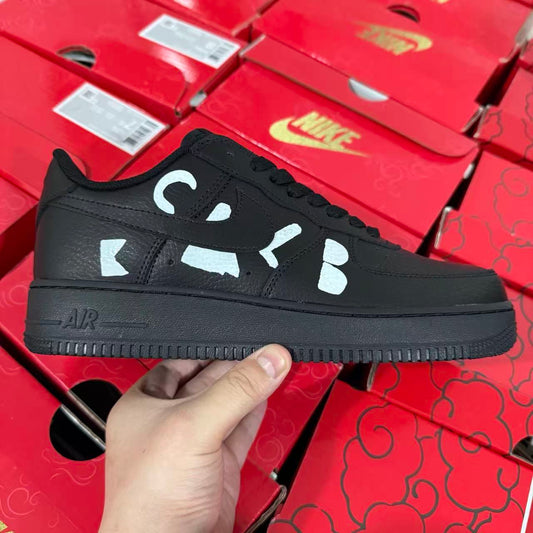 COMME des GARÇONS x Nike Air Force 1 Low 'Black' – Avant-Garde Minimalism