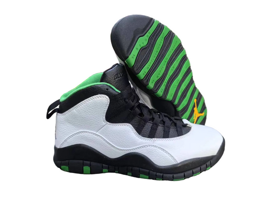 Air Jordan X Retro "White / Black / Green Glow"