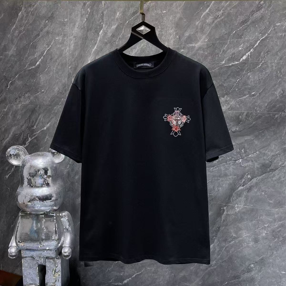 Chrome Hearts Classic Crewneck T-Shirt in Black/White/Red