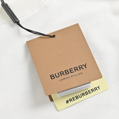 Burberry White T-Shirt with Graphic Text