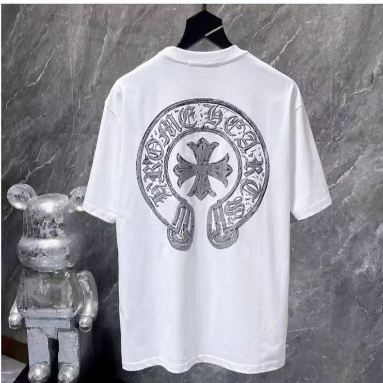 Chrome Hearts Classic Crewneck T-Shirt in White/Grey